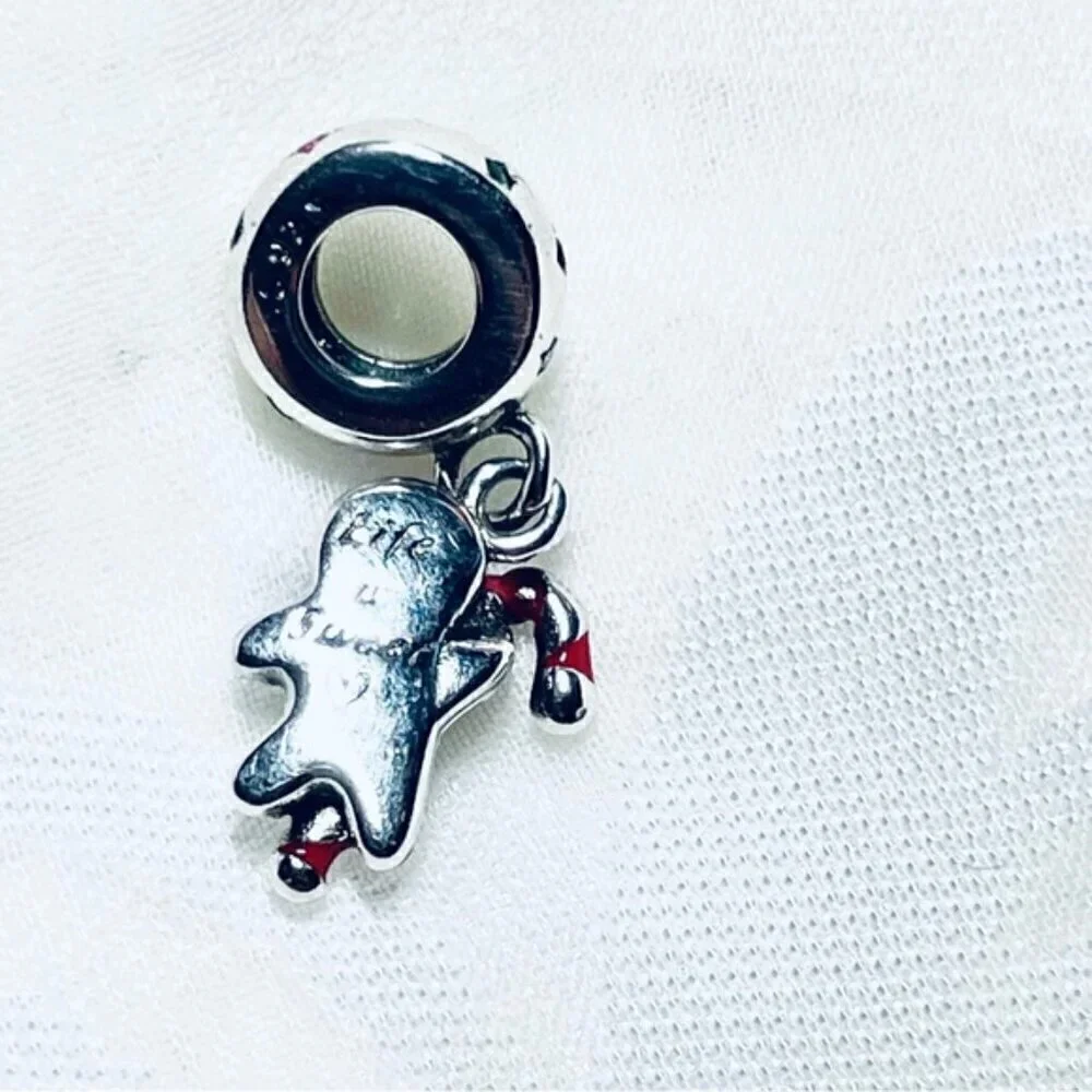 ✨ NWOT Gingerbread 🍬 Candy Cane Charm – Christmas